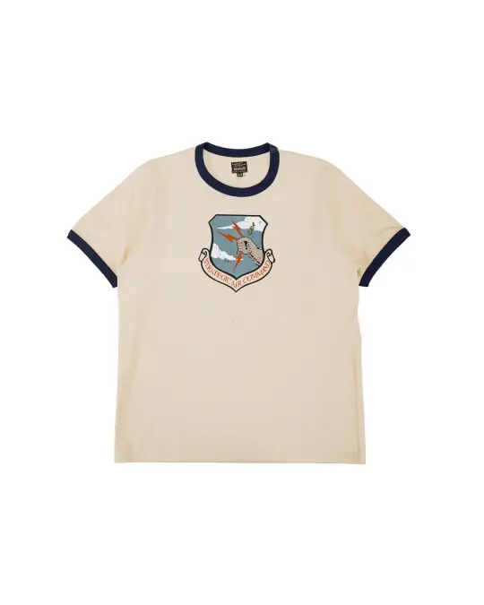 The Real McCoy's MC26013 Military Tee / Strategic Air Commando Ecru/Navy