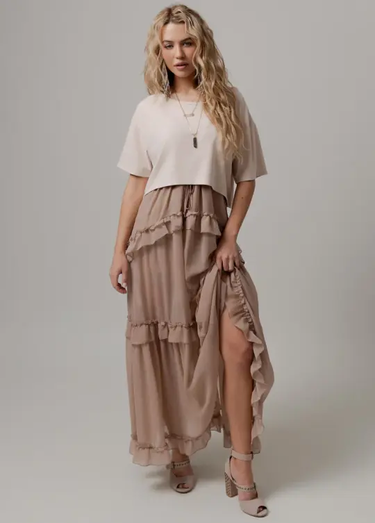 Merle Boxy Tee in Ecru