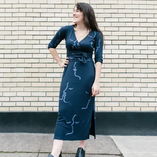 Delfina Dress Mid Grey