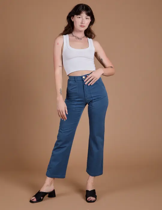 Organic Work Pants - French Blue