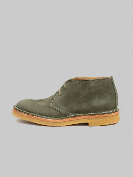 John Lofgren Military Desert Boots Japanese Suede Boots Olive