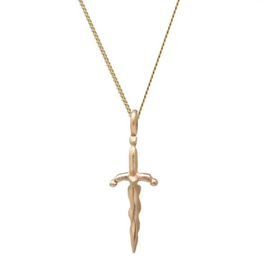 Mini Wavy Dagger Necklace