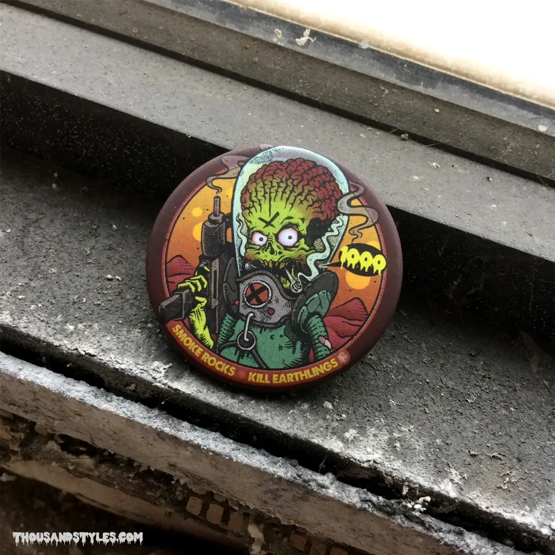 Mars Attacks Button