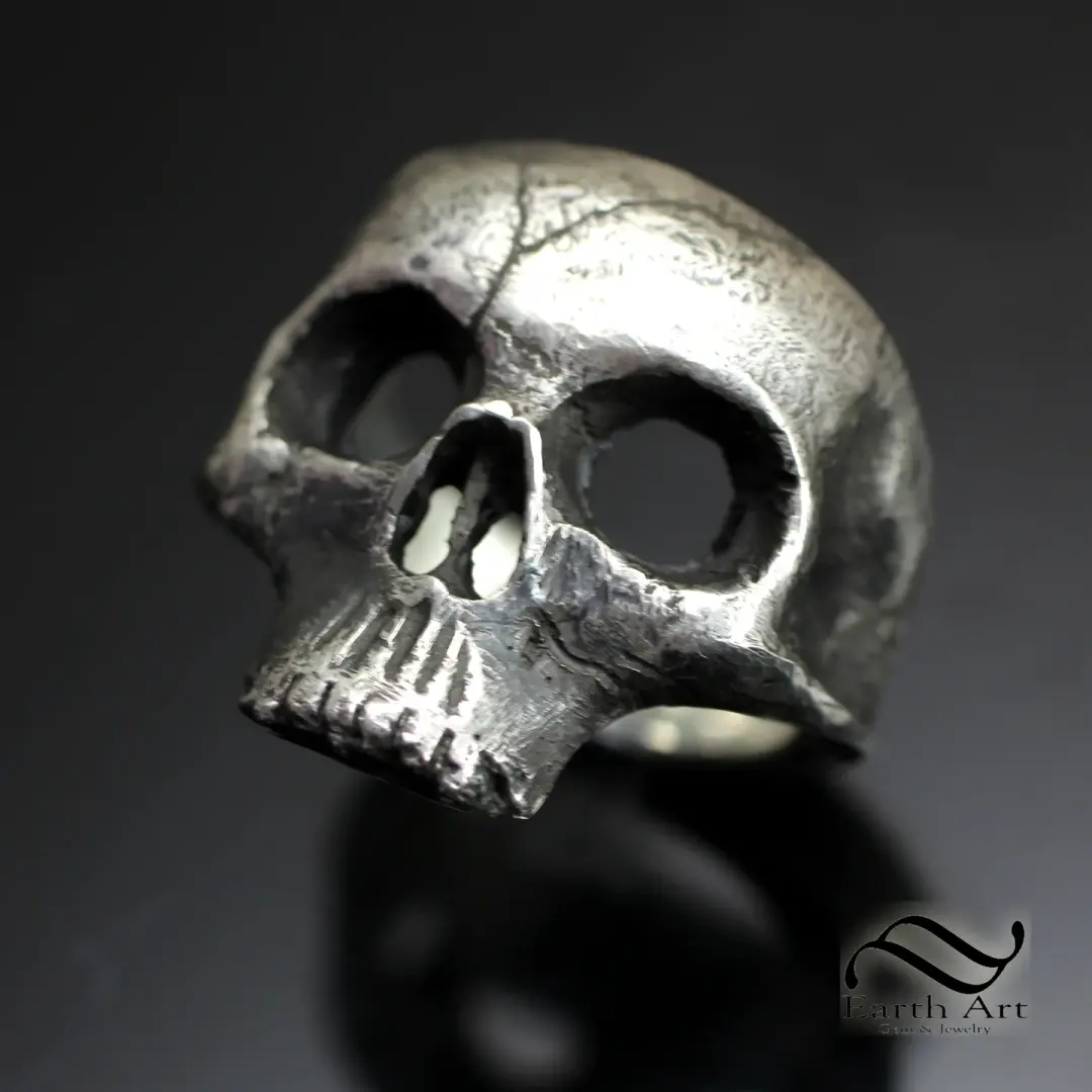The Skull Ring in sterling silver or 14k gold