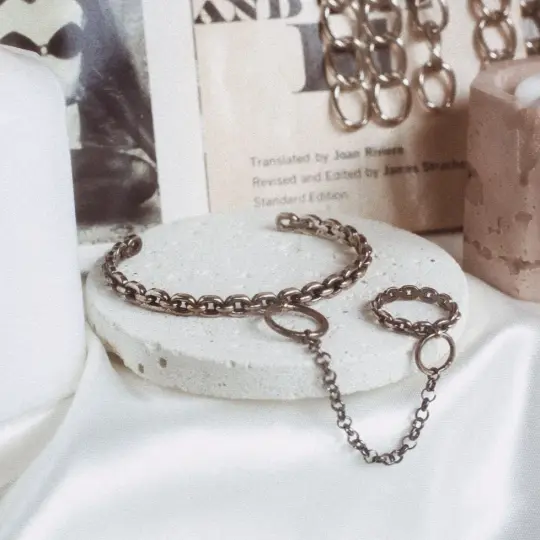Bound Chain Cuff + Ring Set