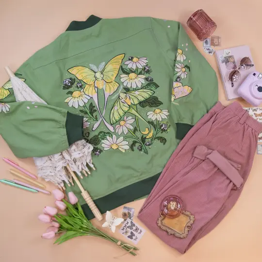 [COTTON TWILL JACKET] Sunshine Moths