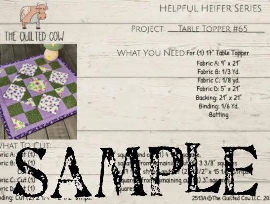 Helpful Heifer Table Topper #65
