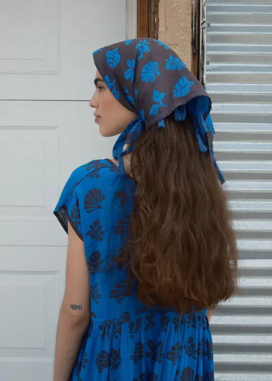tassel bandana | spring 26 | azure