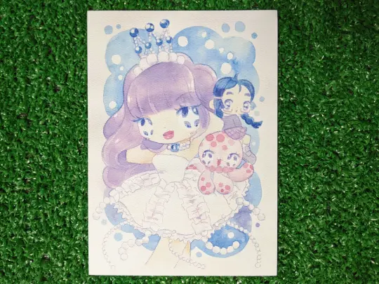 kuragehime watercolor 5x7 print