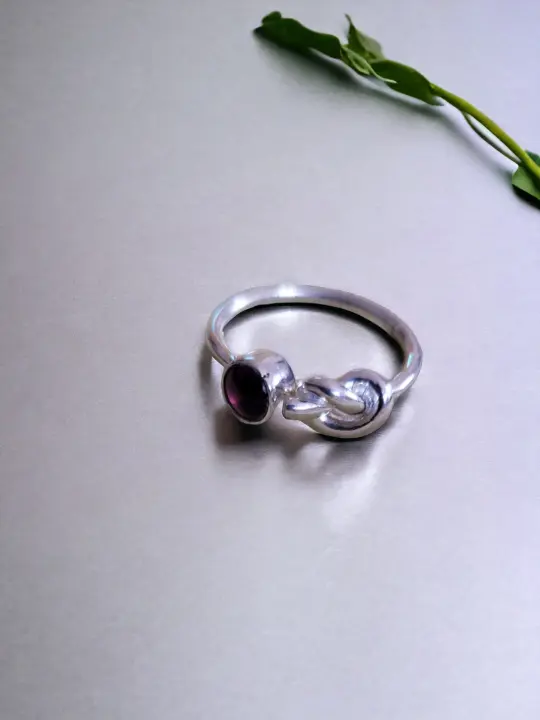 Garnet Silver Ring