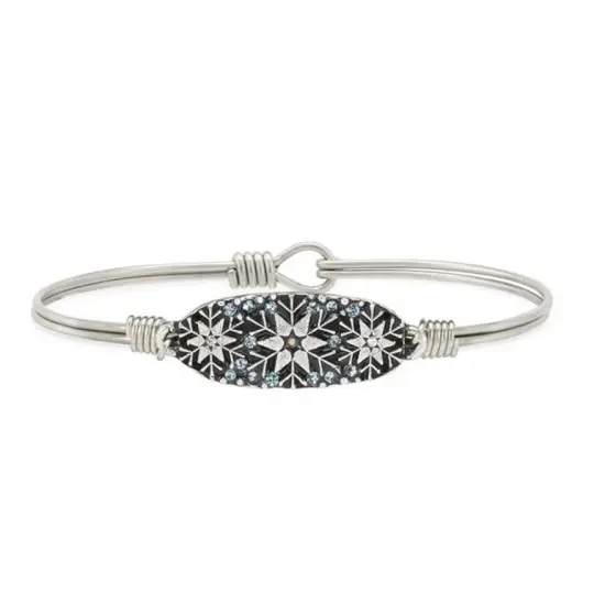 SNOWFLAKE MEDLEY BANGLE BRACELET