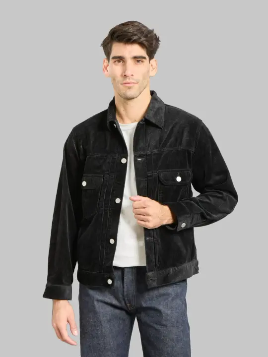 Momotaro Jeans MMOT6001 #002 Corduroy Jacket Black