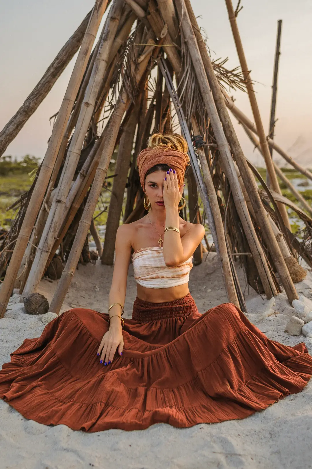 Maxi Skirt Moana Rust