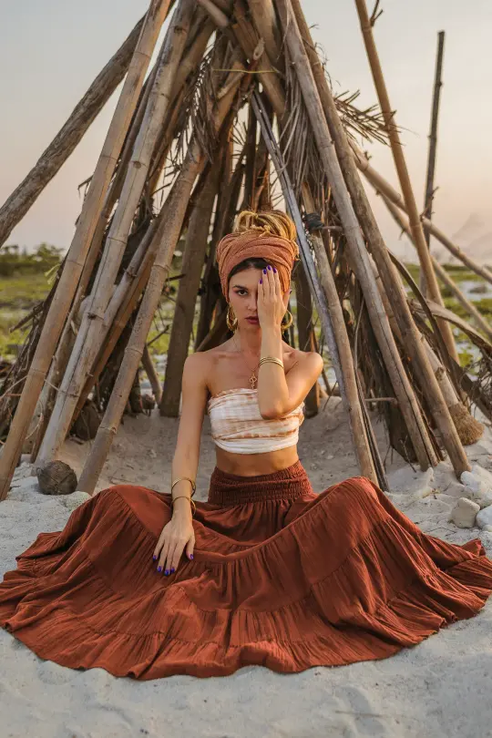 Maxi Skirt Moana Rust