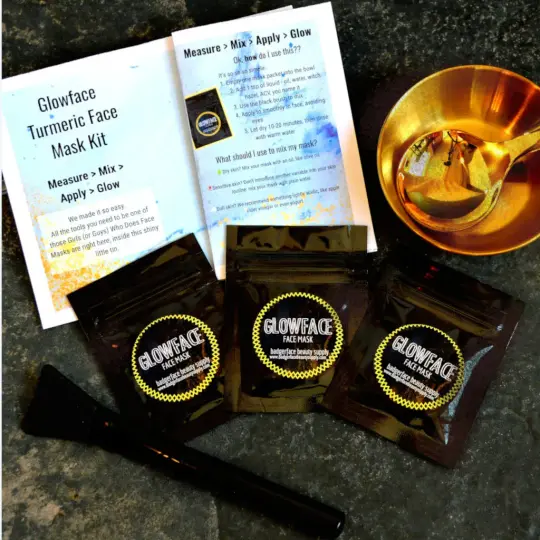 Glowface Turmeric Face Mask Kit.