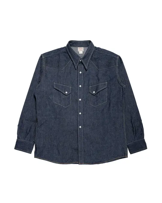The Real McCoy's MS25107 Denim Western Shirt / Ridge Slant Indigo