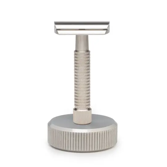 Knurled Stainless Steel Razor Stand