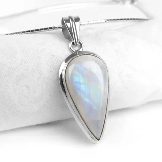 Inverted Drop Moonstone Pendant