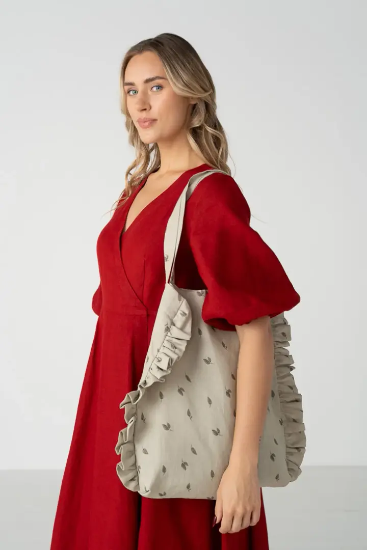 Ruffle Tote Bag