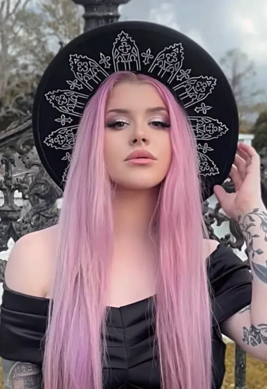 Wrought Iron Crown Vegan Felt XL Wide Brim Hat