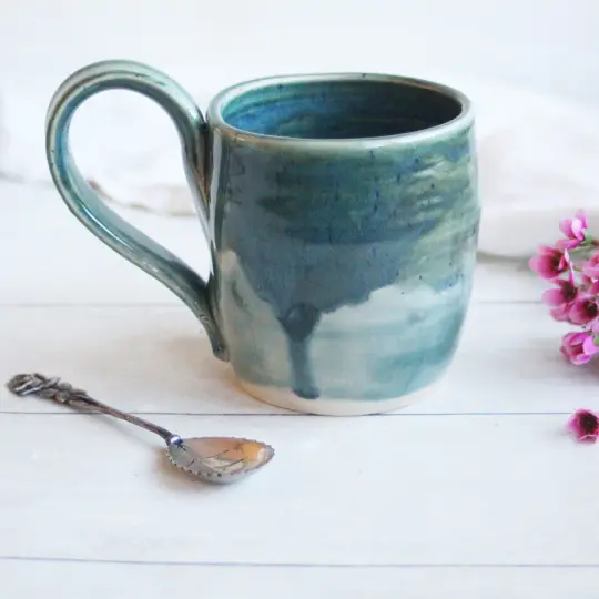Split Leaf Rainforest Ceramic Mug, 12 Ounce, Made in USA