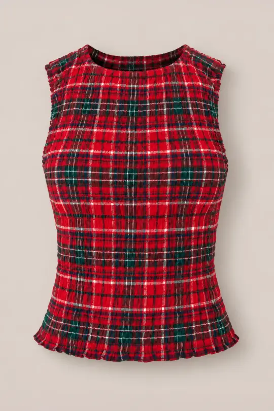 Ana Top in Christmas Cheer Plaid