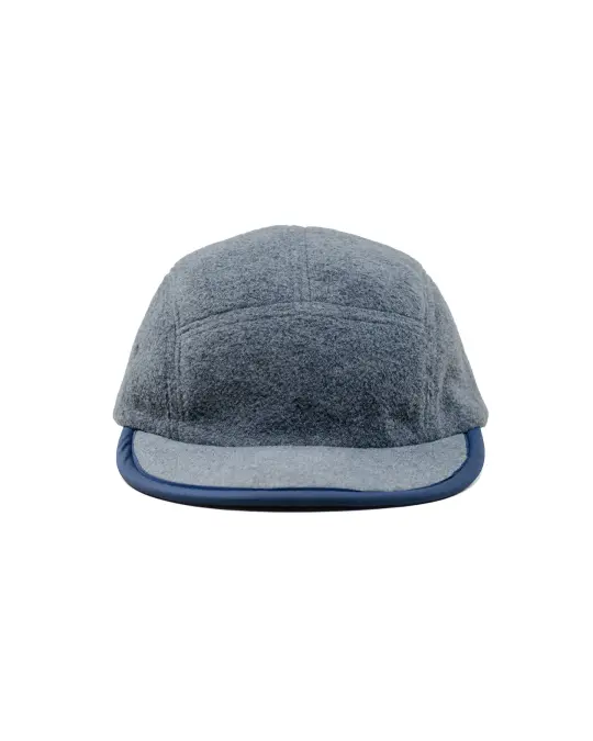 Found Feather 5 Panel Jet Cap Polar Fleece Grey Navy