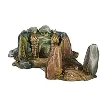 Fully painted 28mm 3D-printed barrow mound with standing stones — tabletop RPG terrain for D&D, Pathfinder & wargaming