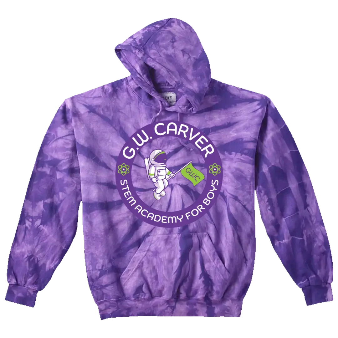 GWC STEM Academy Screen Printed CD877Y Youth Tie-Dye Hoodie