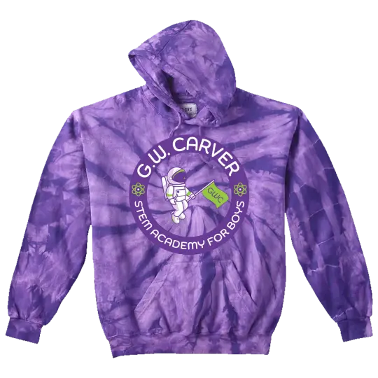 GWC STEM Academy Screen Printed CD877Y Youth Tie-Dye Hoodie