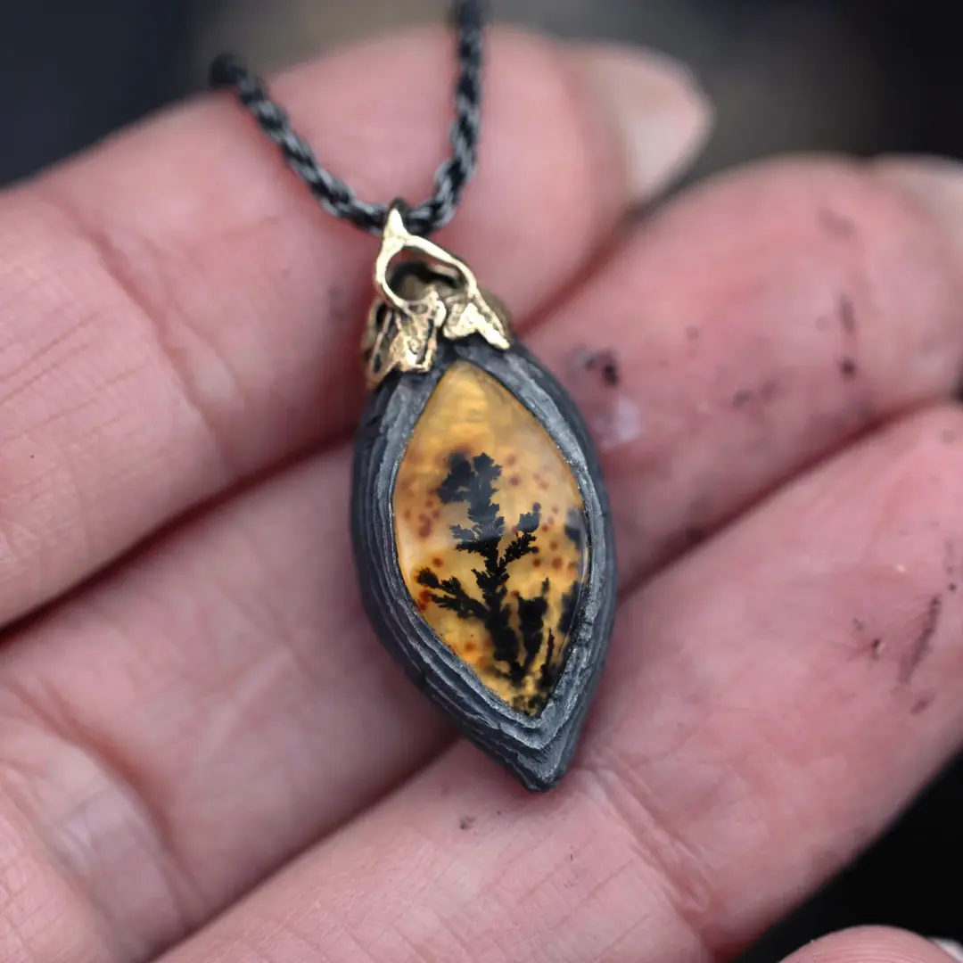 Cinder pendant flaming cedar