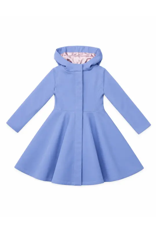 Soft Blue Coat for Girls | Blue Breeze