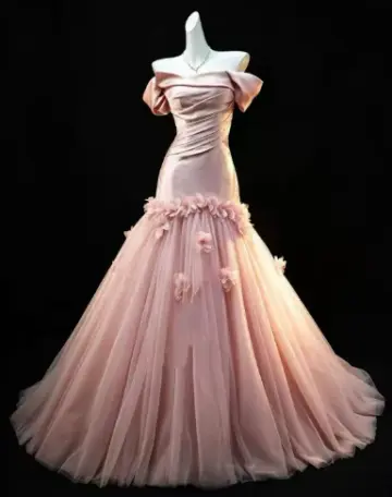 Sweet Pink Prom Gown , Romantic Tulle Applique Maxi Evening Dress Birthday Dress RS1350