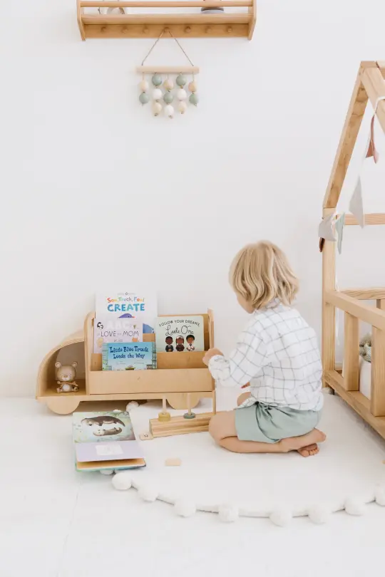 Wooden Bookcase “Car”