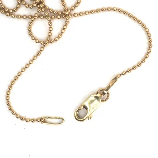 14k gold bead chain new