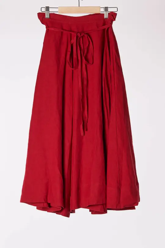 Wrap Skirt, Red Poppy