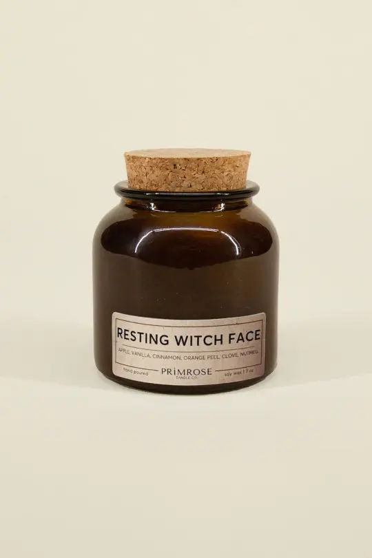 Resting Witch Face Candle