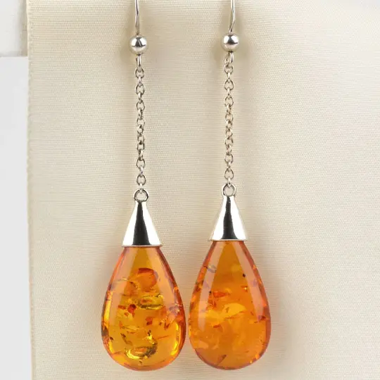 Stunning Amber Drop Earrings