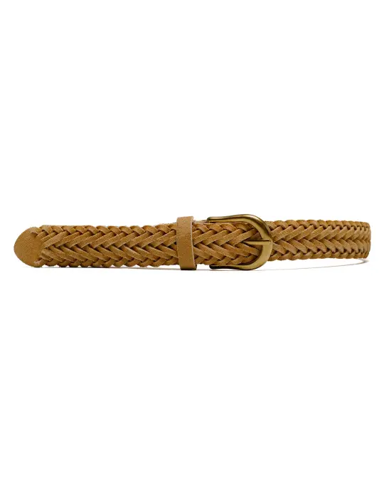 Beams Plus Suede Mesh Belt Tan