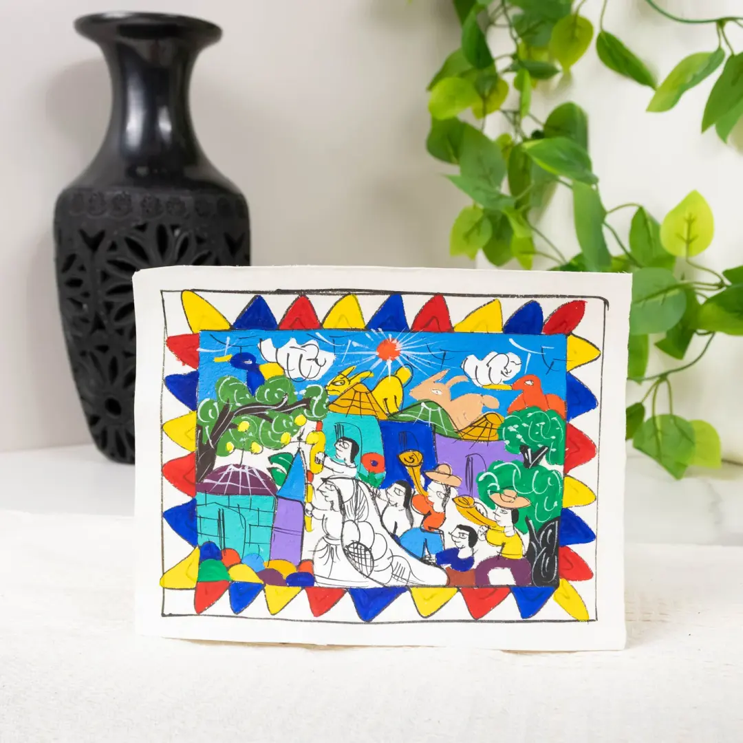 Mini Papel Amate Storytelling Paintings by María
