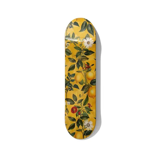 Lemon Botanical Skateboard Wall Art