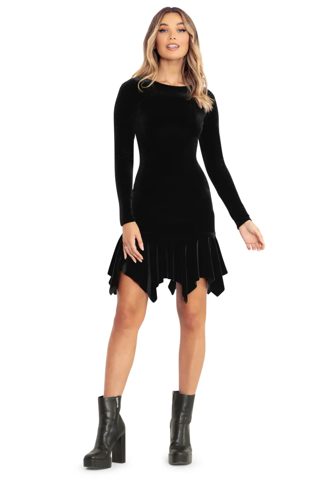 Velvet Black Get A Frill Dress