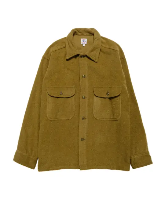 Randy's Garments Over Shirt Olive Drab Heavy Triblend Brushed Wool