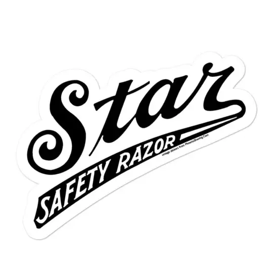 Vintage Star Safety Razors Vinyl Bubble-free stickers