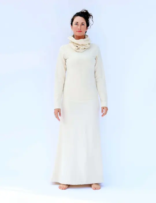 High Cowl Simplicity Long Dress