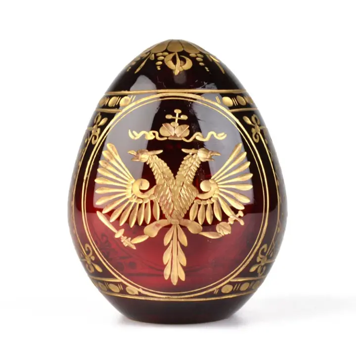 Nicolas II Crown Crystal Egg - Sold AS-IS