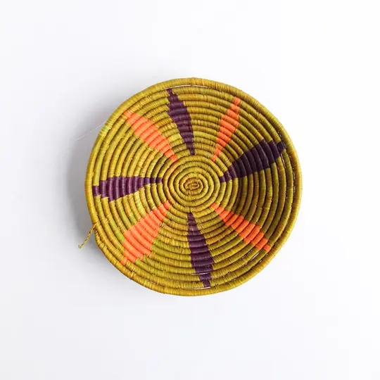 Olive, Purple and Orange Basket from Rwanda