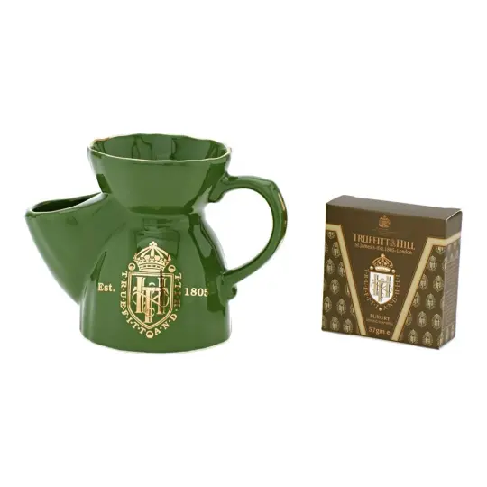 Green Shaving Mug (with luxury scent mug refill soap)