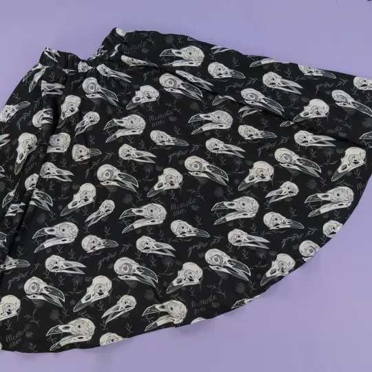 [MIDI SKIRT] Memento Mori Corvid
