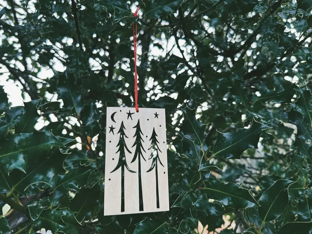 Winter Forest Wood Ornament